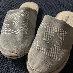 True Religion Gray Slippers